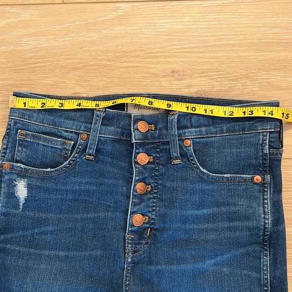 Madewell 10” high rise skinny raw hem, button fly size 27 - Picture 7 of 8
